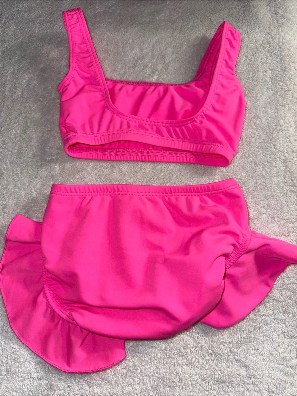 Girls LVR 2 Piece Dance Ruffle Outfit Hot Pink Size 6